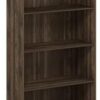 Furinno Pasir 4-Tier Open Shelf, Columbia Walnut
