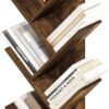 Furinno Tree Bookshelf 7-Tier Floor Standing Tree Bookcase, Amber Pine