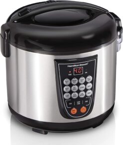 Hamilton Beach 20-Cup Programmable Rice Cooker, Slow Cooker & Food Steamer with 14 Settings