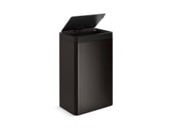 KOHLER 23825-BST 13 Gallon SensorCan, Automatic Touchless Motion Sensor Kitchen Trash Can with Soft Close Lid, Black Stainless Steel