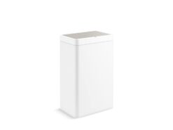 KOHLER 23825-STW 13 Gallon SensorCan, Automatic Touchless Motion Sensor Kitchen Trash Can with Soft Close Lid, White Stainless Steel