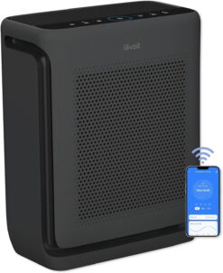 LEVOIT Air Purifiers for Home Large Room Up to 1800 Ft² in 1 Hr with Washable Filters, Air Quality Monitor, Smart WiFi, HEPA Sleep Mode for Allergies, Pet Hair, Pollen in Bedroom, Vital 200S-P, Black