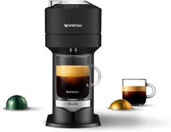 Nespresso Vertuo Next Deluxe Coffee and Espresso Machine by Breville, Matte Black Chrome, Small