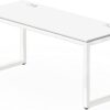 SHW Home Office 55-Inch Large Computer Desk, 24" Deep, White