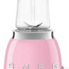 SMEG Retro Personal Blender with 2 Bottles PBF01PKUS, Pink, Medium