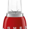 SMEG Retro Personal Blender with 2 Bottles PBF01RDUS, Red, Medium