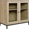 Sauder 420035 North Avenue Display Cabinet, For TVs up to 32", Charter Oak finish