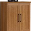 Sauder HomePlus Base Pantry Cabinet, L: 29.61" x W: 17.01" x H: 37.40", Sienna Oak finish