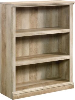Sauder Miscellaneous Storage 3-Shelf Bookcase/ Book Shelf, Lintel Oak finish