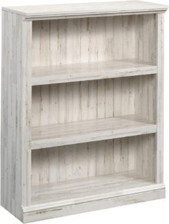 Sauder Miscellaneous Storage 3-Shelf Bookcase/ Book Shelf, White Plank finish