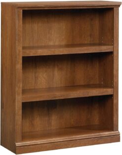 Sauder Miscellaneous Storage 3-Shelf Bookcase/ Book shelf, Oiled Oak finish