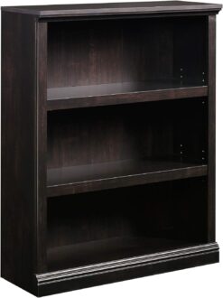 Sauder Miscellaneous Storage 3-Shelf Bookcase/ book shelf, Estate Black finish