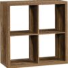 Sauder Miscellaneous Storage 4-Cube Organizer Storage Bookcase/Pantry cabinets, Rural Pine Finish