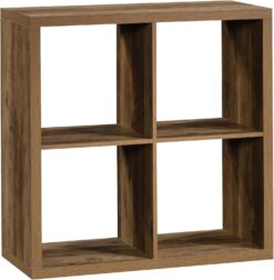 Sauder Miscellaneous Storage 4-Cube Organizer Storage Bookcase/Pantry cabinets, Rural Pine Finish