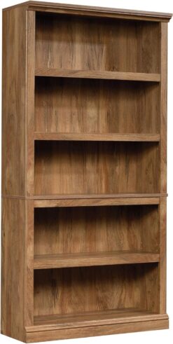 Sauder Miscellaneous Storage 5-Shelf Bookcase/Book Shelf, Sindoori Mango Finish