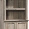 Sauder Palladia Library with Doors/Book Shelf, L: 29.37" x W: 13.9" x H: 71.85", Split Oak finish