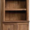 Sauder Palladia Library with Doors/Book Shelf, L: 29.37" x W: 13.90" x H: 71.85", Vintage Oak finish