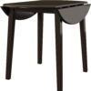 Signature Design by Ashley Hammis Round Dining Room Drop Leaf Table, Dark Brown