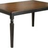 Signature Design by Ashley Owingsville Rustic Farmhouse Dining Room Table, Black & Brown