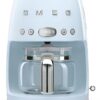 Smeg 50's Retro Style Aesthetic Drip Filter Coffee Machine, 10 cups, Pastel Blue