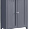 VASAGLE Bathroom Floor Storage Cabinet, Bathroom Storage Unit with 2 Adjustable Shelves, Bathroom Cabinet Freestanding, 11.8 x 23.6 x 31.5 Inches, Classic Gray UBCB60GY