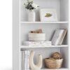 VASAGLE Bookshelf, 23.6 Inches Wide, 3-Tier Open Bookcase with Adjustable Storage Shelves, Floor Standing Unit, Cloud White ULBC163T14