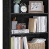 VASAGLE Bookshelf, 23.6 Inches Wide, 3-Tier Open Bookcase with Adjustable Storage Shelves, Floor Standing Unit, Ebony Black ULBC163T56