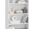 VASAGLE Bookshelf, 23.6 Inches Wide, 4-Tier Open Bookcase with Adjustable Storage Shelves, Floor Standing Unit, Cloud White ULBC164T14