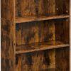 VASAGLE Bookshelf, 23.6 Inches Wide, 5-Tier Open Bookcase with Adjustable Storage Shelves, Floor Standing Unit, Rustic Brown ULBC165X01