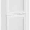 VASAGLE Tall Corner Cabinet, Bathroom Storage Cabinet with 2 Doors and 4 Adjustable Shelves, for Bathroom, Kitchen, Living Room, Modern Farmhouse Design, White UBBC541P31