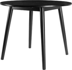 Winsome Moreno Dining Table, Black 35.43x35.43x28.94