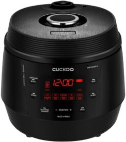 CUCKOO CMC-QAB501SB | 5QT. Standard 8-in-1 Pressure Cooker | 10 Menu Options: Slow Cooker, Sauté, Steamer, Yogurt & More, Made in Korea | Black
