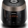 CUCKOO CRP-P1009SB | 10-Cup (Uncooked) Pressure Rice Cooker | 12 Menu Options: Quinoa, Oatmeal, GABA/Brown Rice & More, Made in Korea | Black/Copper