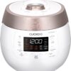 CUCKOO CRP-RT0609FW 6 Cup (Uncooked) & 12 Cup (Cooked) Small Twin Pressure Plate Rice Cooker & Warmer with Premium Nonstick Inner Pot, Two Pressure Types, Auto Clean, Turbo Mode and others | (White, Made in Korea)