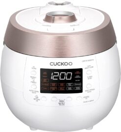 CUCKOO CRP-RT0609FW 6 Cup (Uncooked) & 12 Cup (Cooked) Small Twin Pressure Plate Rice Cooker & Warmer with Premium Nonstick Inner Pot, Two Pressure Types, Auto Clean, Turbo Mode and others | (White, Made in Korea)