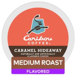 Caribou Coffee Caramel Hideaway, Single-Serve Keurig K-Cup Pods, Flavored Coffee, 60 Count