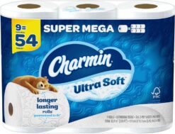Charmin Ultra Soft Super Mega 2-Ply Toilet Paper Rolls, 4