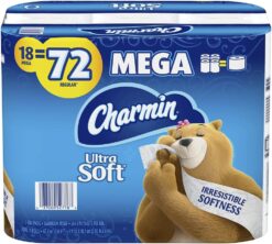 Charmin Ultra Soft Toilet Paper, 18 Mega Rolls = 72 Regular Rolls, 18 Count