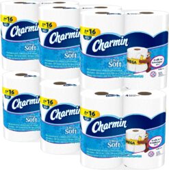 Charmin Ultra Soft Toilet Paper, Bath Tissue, Mega Roll, 24 Count, 4 Count (Pack of 6)