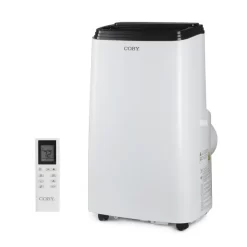 Coby CBPAC815 CBPAC 8150(DOE) BTU Portable Air Conditioner 550 Sq. Ft. without Heater with Dehumidifier with Remote in White