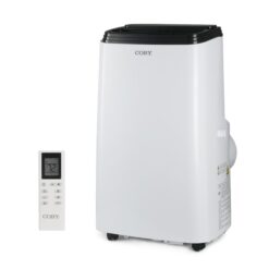 Coby CBPAC815H CBPAC 8150(DOE) BTU Portable Air Conditioner 550Sq. Ft. with Heater and Dehumidifier with Remote in White