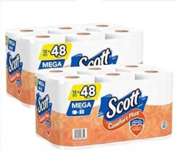 ComfortPlus Toilet Paper, 12 Mega Roll, 5544 ct, Bath Tissue (2 Pack)