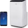 Commercial Cool CCP6JW Portable Air Conditioner, Dehumidifier & Fan, Portable Air Conditioner 9,000 BTU Covers up to 400 Sq. Ft., Wi-Fi Enabled, White