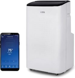 Commercial Cool CCP6JW Portable Air Conditioner, Dehumidifier & Fan, Portable Air Conditioner 9,000 BTU Covers up to 400 Sq. Ft., Wi-Fi Enabled, White
