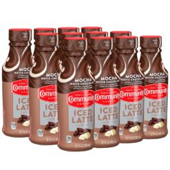 Community Coffee Mocha White Chocolate Iced Latte Ready To Drink 13.7 Ounce Bottle (Pack of 12)
