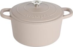Crock Pot Artisan 7-Quart Round Dutch Oven - Matte Dusty Pink