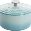 Crock-Pot Artisan Round Enameled Cast Iron Dutch Oven, 3-Quart, Aqua