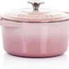 Crock-Pot Artisan Round Enameled Cast Iron Dutch Oven, 3-Quart, Blush Pink