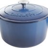 Crock-Pot Artisan Round Enameled Cast Iron Dutch Oven, 5-Quart, Blue