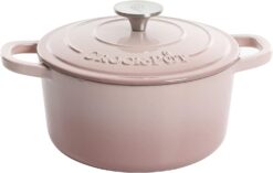 Crock-Pot Artisan Round Enameled Cast Iron Dutch Oven, 5-Quart, Blush Pink